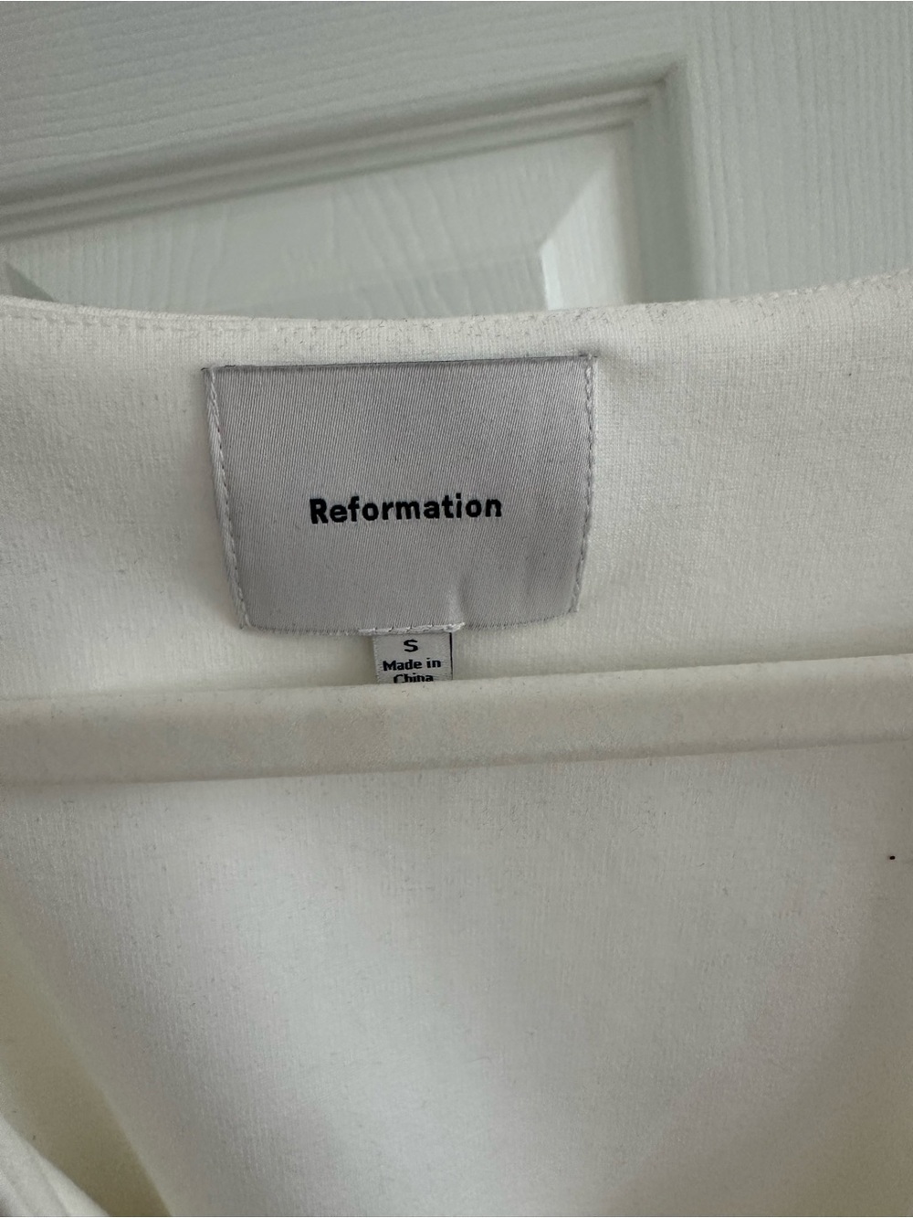 Reformation Cream Midi Scoop-Neck Dress - Picture 3 of 3